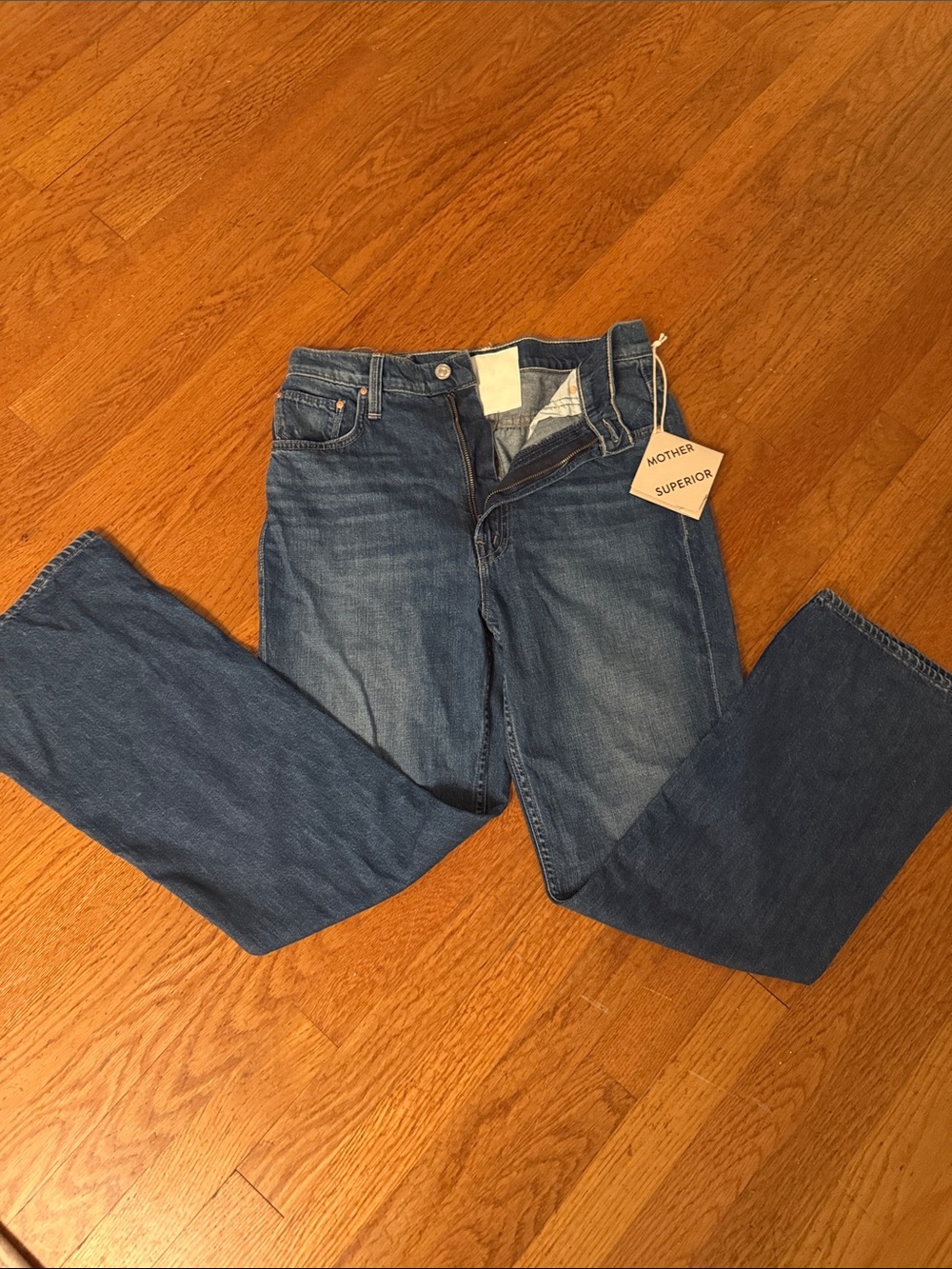 NWT MOTHER Straight-Leg women’s Scooter Ankle in Big Tipper wash size 28 - Picture 1 of 4